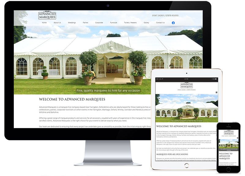 Website Design for Advanced Marquees