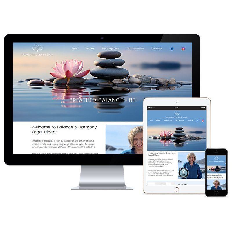 Website Design for Balance & Harmony Yoga, Didcot