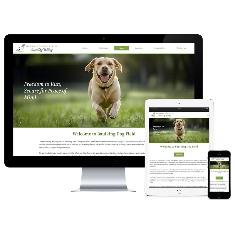 Custom website design - Baulking Dog Field