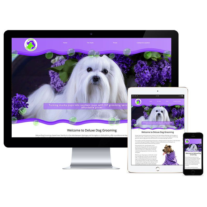 Website Design for Deluxe Dog Grooming