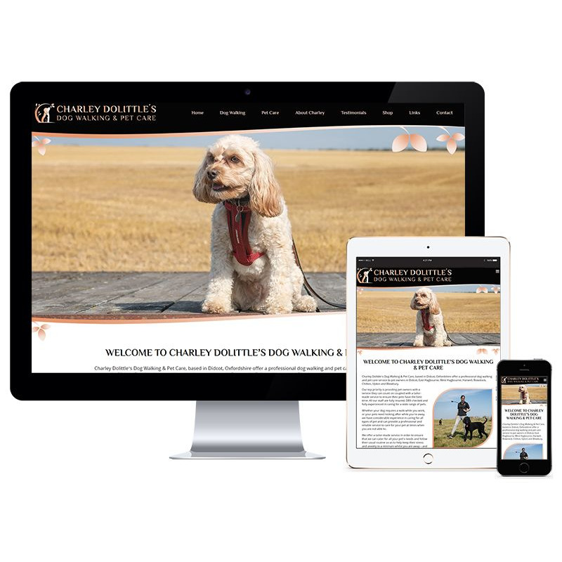 Website Design for Charley Dolittle's Dog Walking & Pet Care