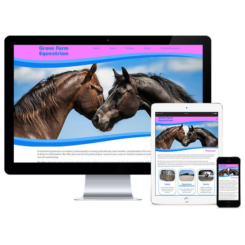 Website Design for Grove Farm Equestrian