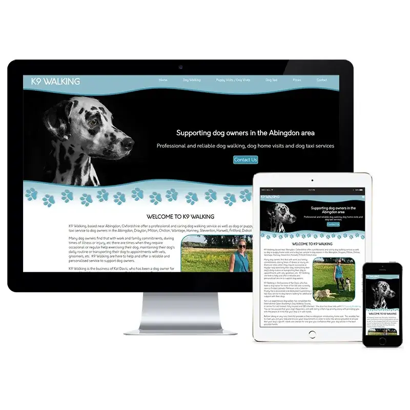 Website Design for K9 Walking