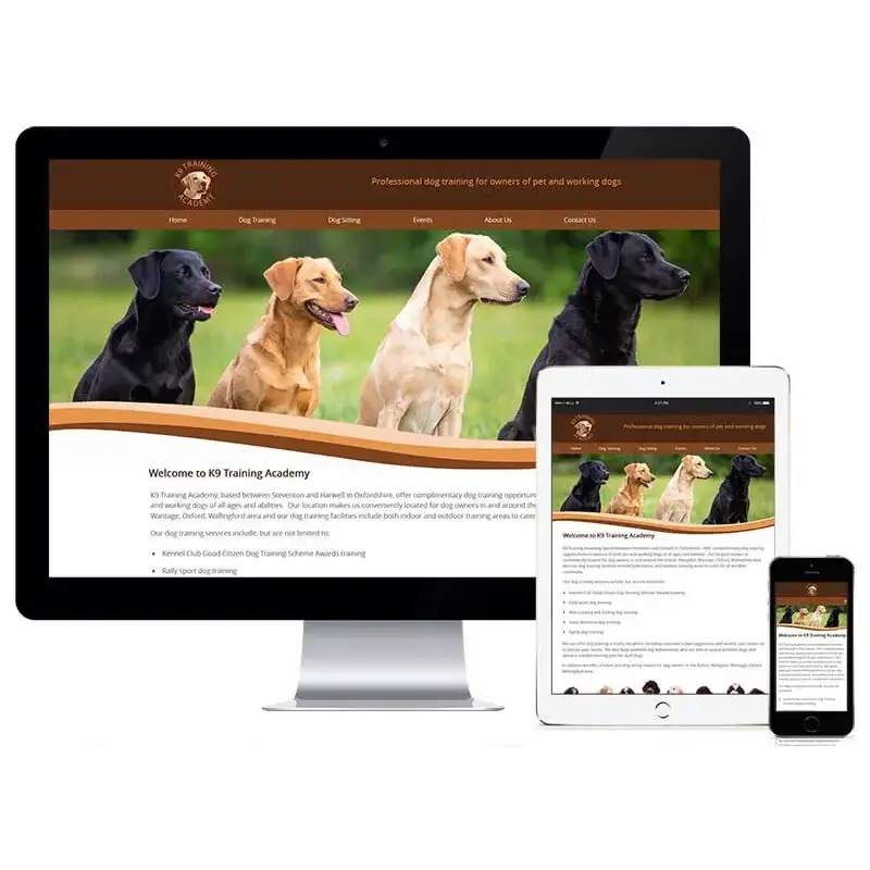 Website Design for K9 Training Academy
