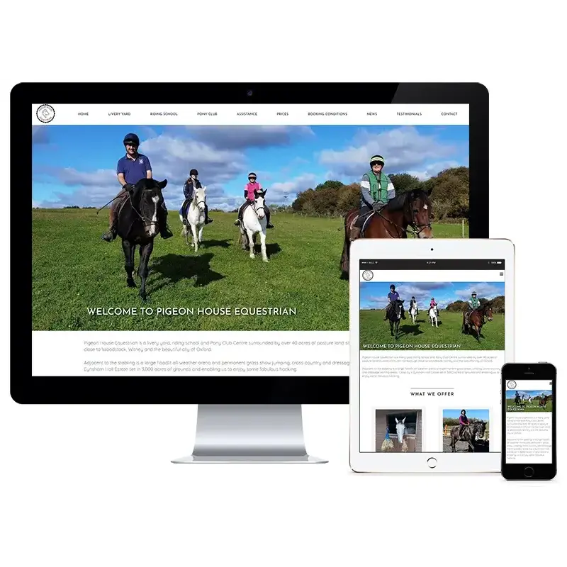 Website Design for Pigeon House Equestrian