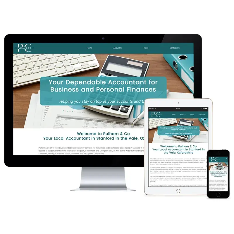 Custom web design - Pulham & Co