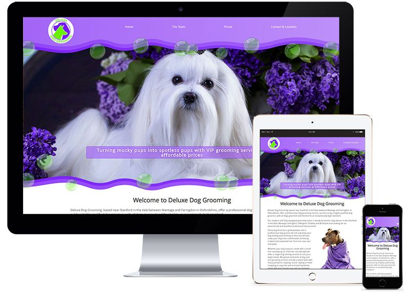 Website Design for Deluxe Dog Grooming