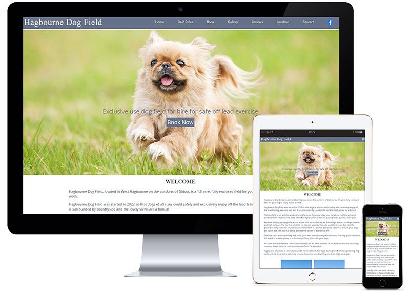 Website Design for Hagbourne Dog Field
