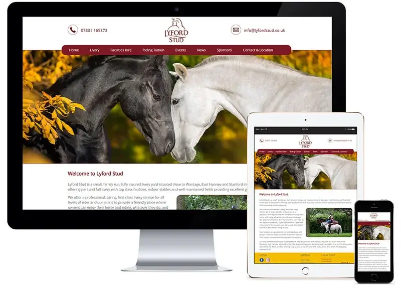 Website Design for Lyford Stud