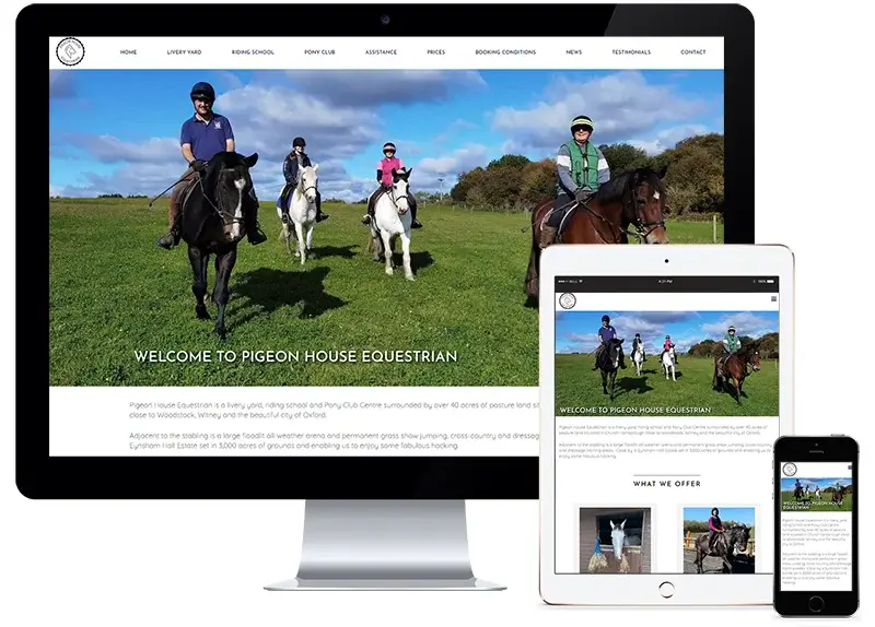 Website Design for Pigeon House Equestrian